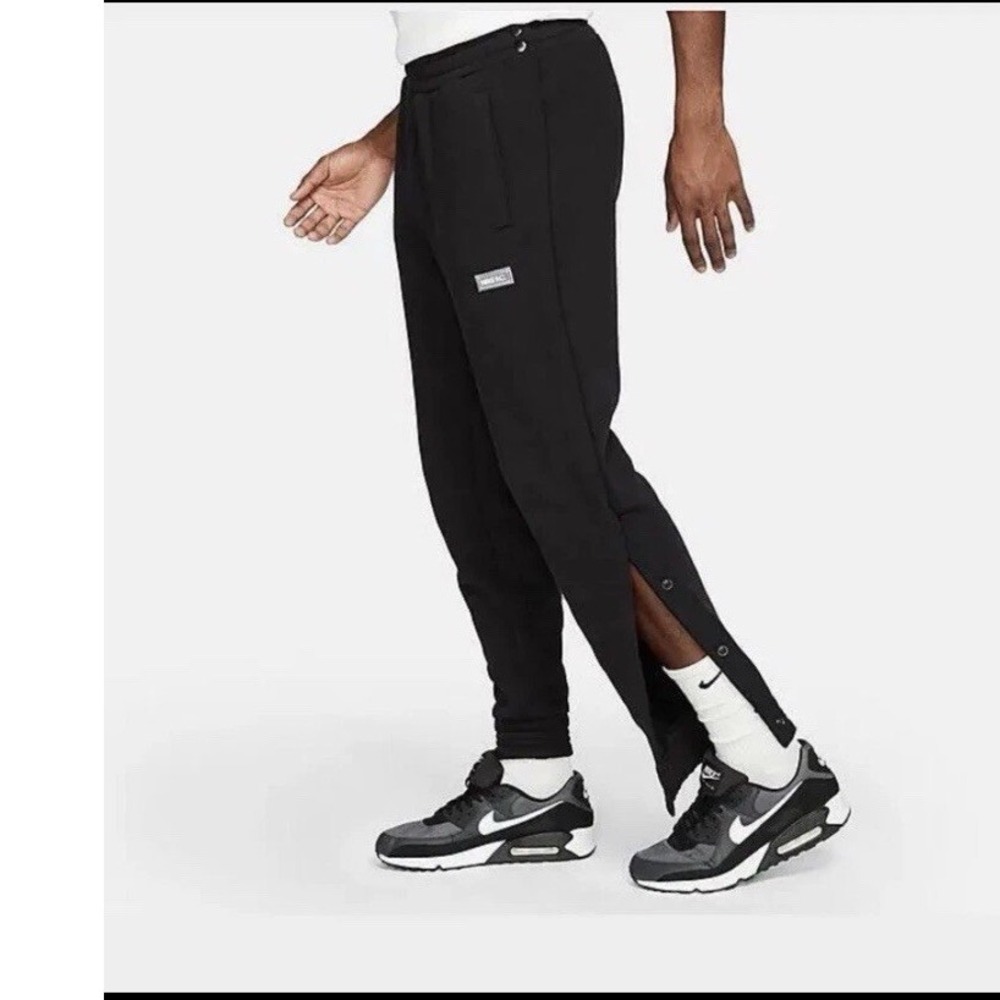 Nike Men's F.C. Fleece Jogger Soccer Pants Side Snaps‎ Black Size L, CV1488-010